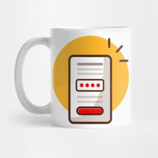 Password and identify haked cartoon Mug